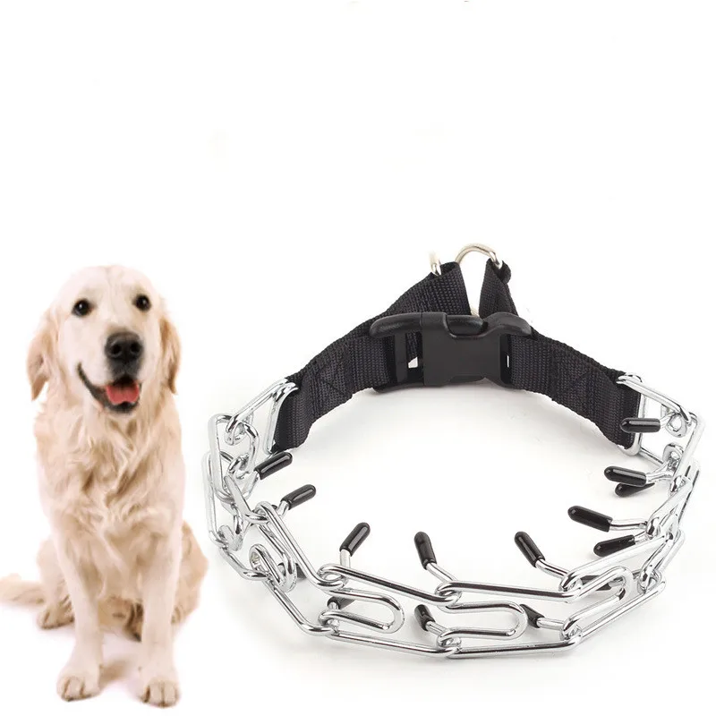 

Dog Prong Pinch Training Collar Pinch Pet Choke Collar with Comfort Rubber Tips, Customized color