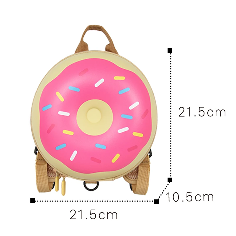 

sekolah travel back pack cartoon 3d bags, leisure backpack bagpack for girls, cartoon circle cake shaped Donut backpack for kids, Rose red,mint blue,chocolate