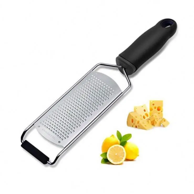 

Amazon Hot Selling Products Wholesale Eco-friendly Kitchen Accessories Stainless Steel 304 Cheese Lemon Ginger Manual Grater, Black yellow red