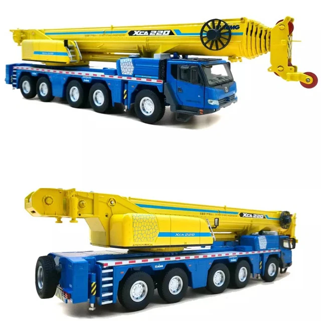

2020 New Launch Blue Color 1:50 XCA220 Heavy Terrain Crane Model 5 Axles 220 tons Crane Model Collection, Yellow