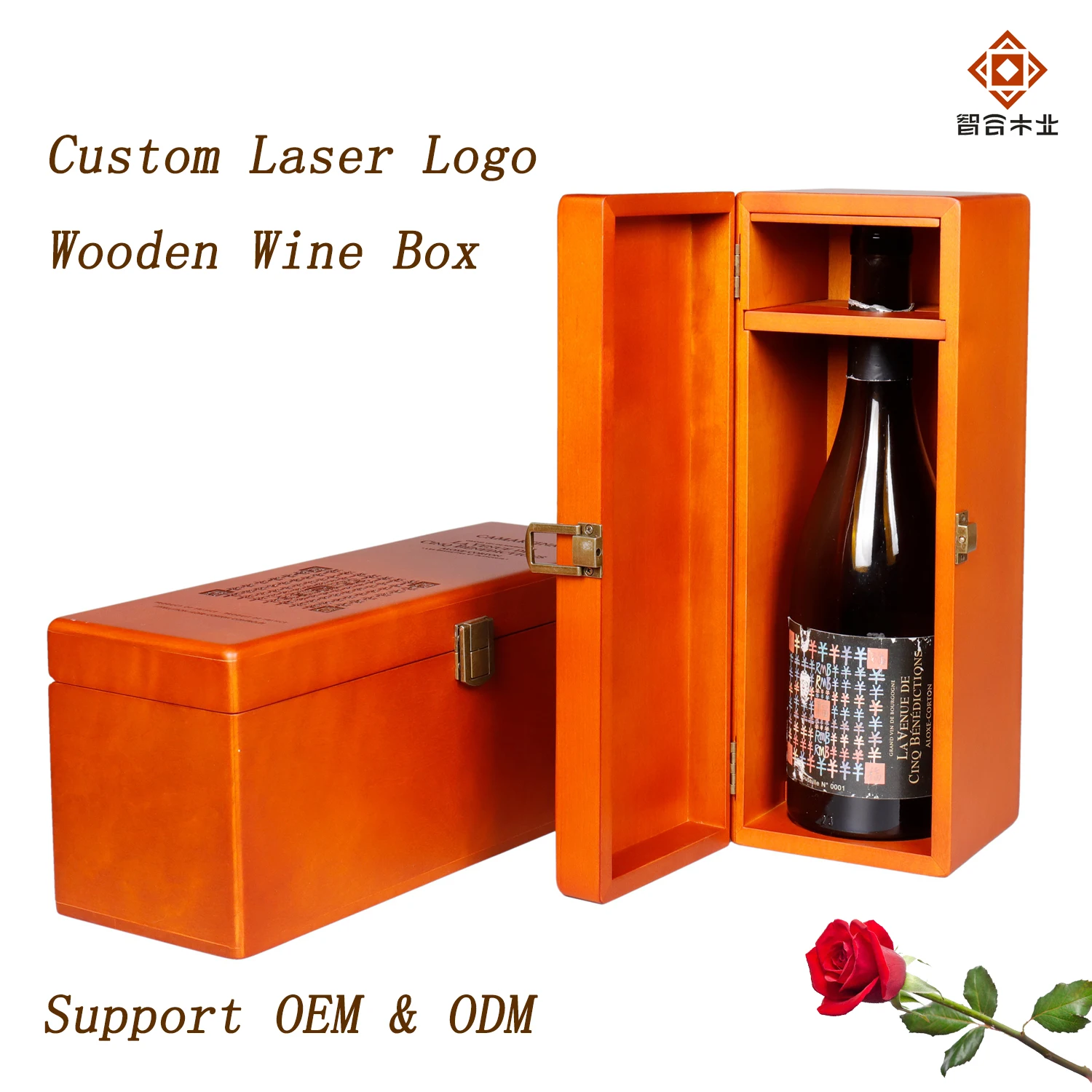 Luxury Custom 100 Birch Solid Wood Wine Bottle Gift Packaging Wooden