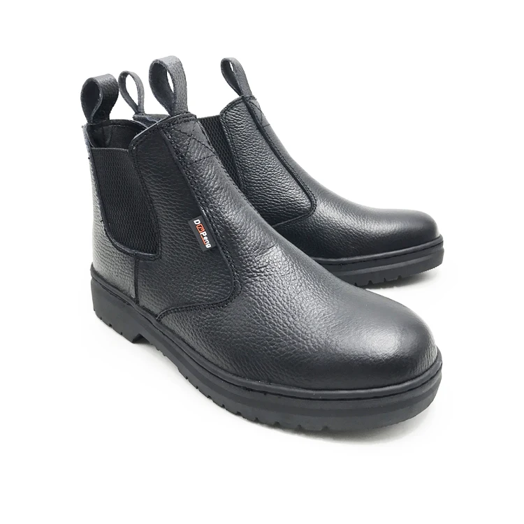

woodland safety shoes Slip on industrial work elastic safety boots men Short leather botas de seguridad