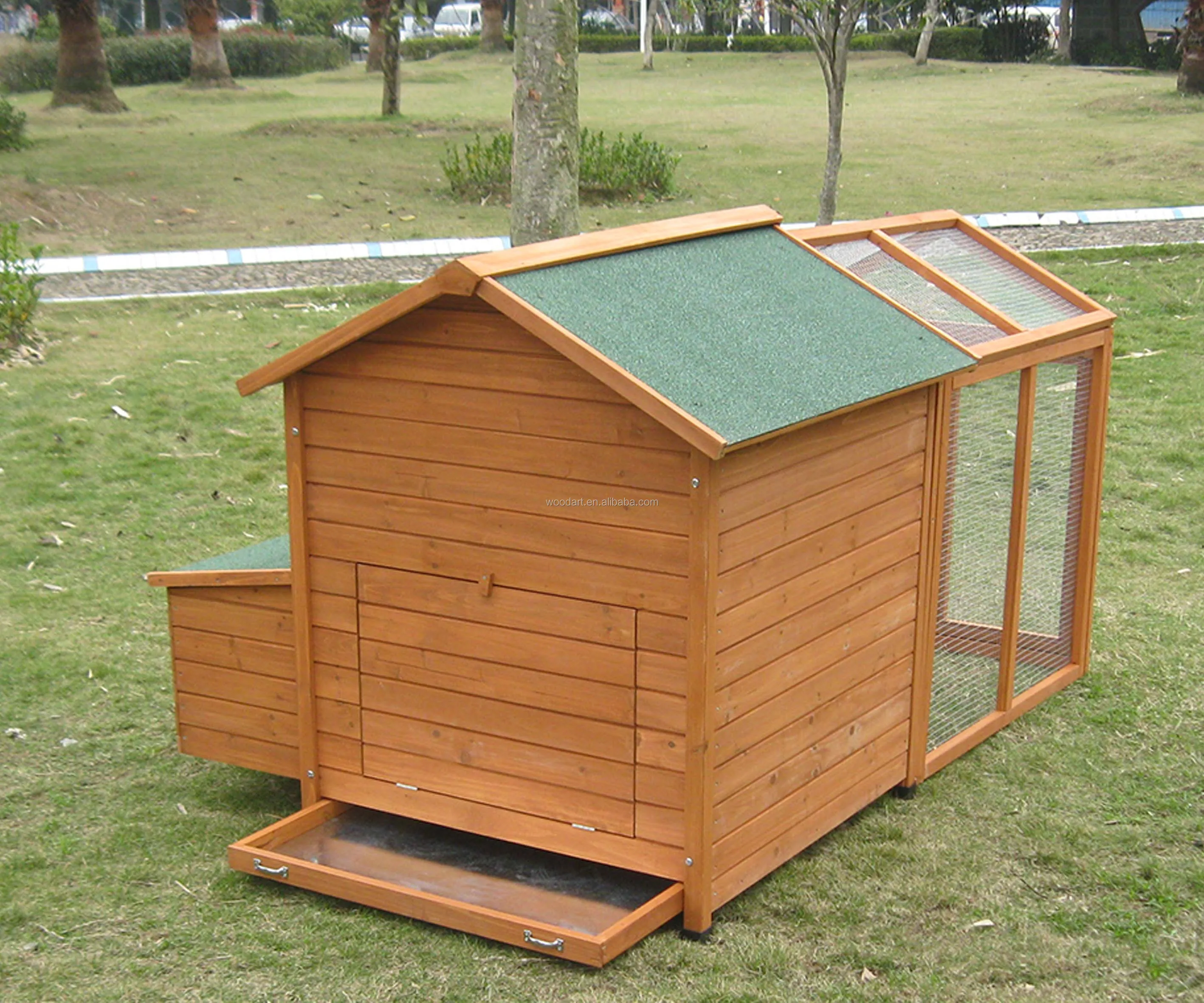 Chinese Wooden Tone Egg Laying Chicken Coop With Large Run - Buy Egg ...