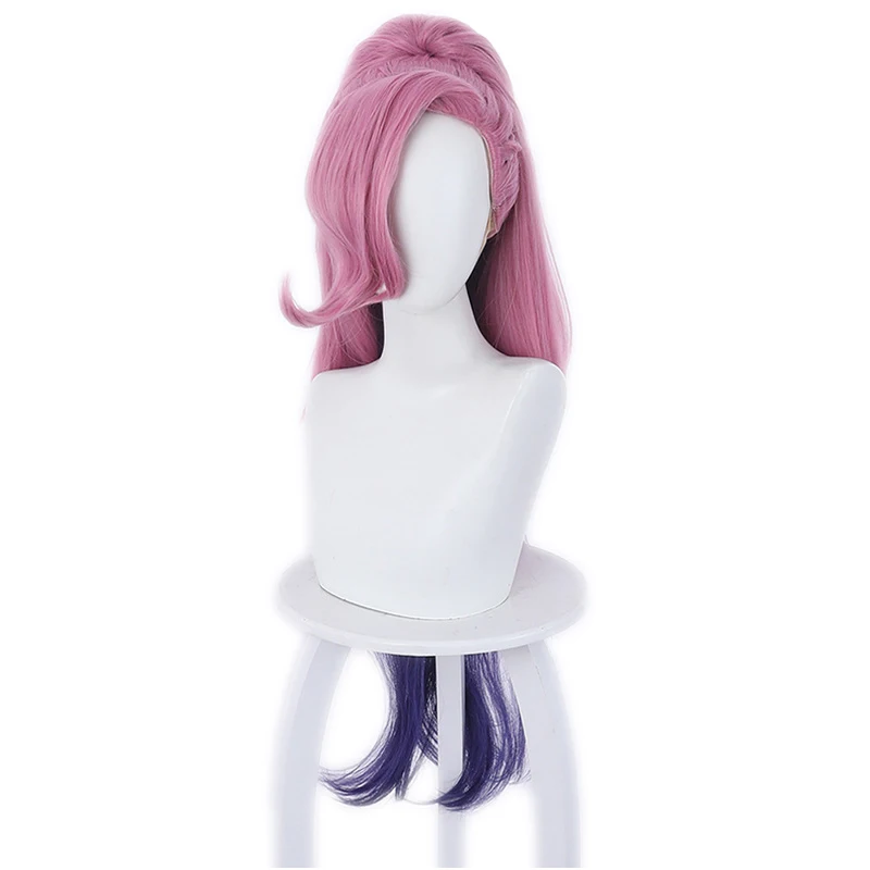 

Pink Gradient Pink Purple Gradient Blue Purple Three-color Horsetail Anime Comic Exhibition Cosplay Hair COS Wigs, Pic showed