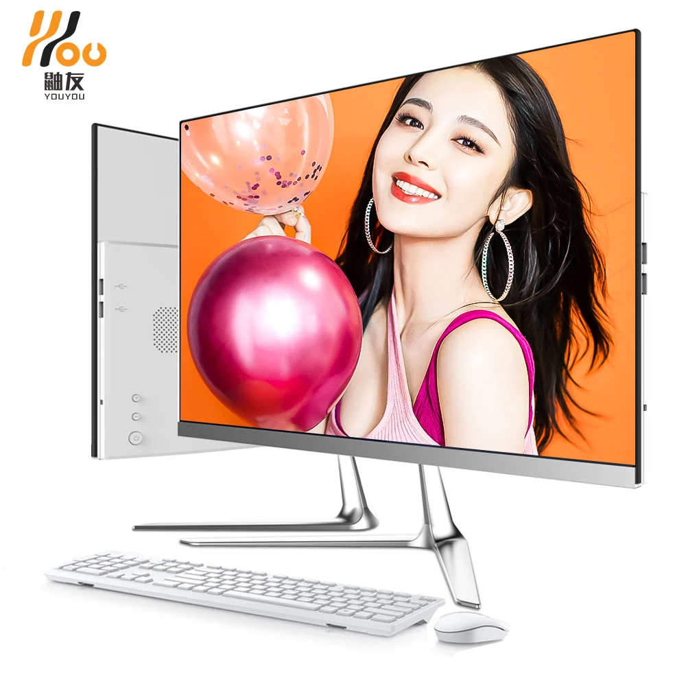 

YOUYOU aio pc 23.8 inch 21.5 inch core I5-4300 ram 8g ssd 240g desktop monoblock with wifi speaker all in one pc