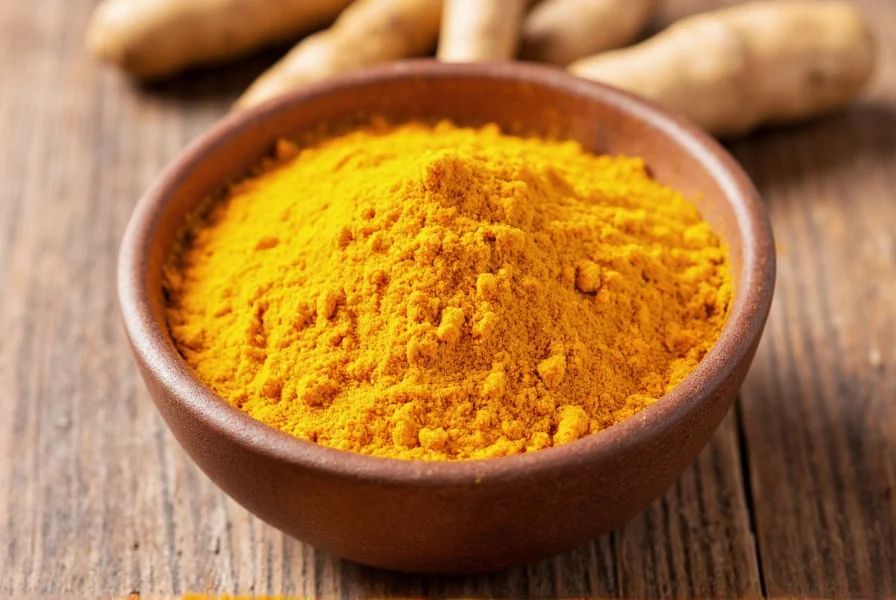 Various turmeric supplement capsules arranged neatly beside fresh turmeric root and black peppercorns