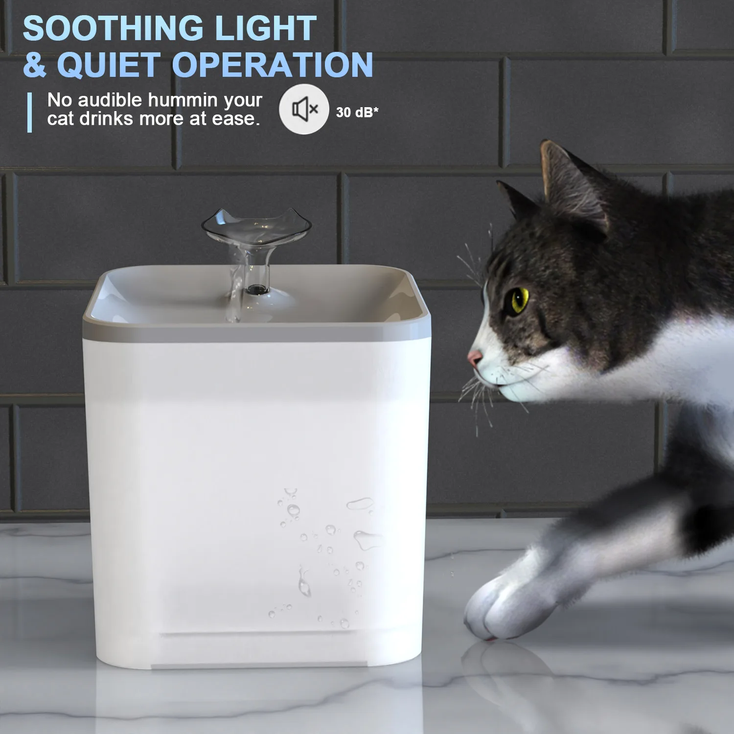 

2.2l Automatic Pet Water Fountain USB Pet Cat Water Fountain Water Dispenser Automatic Drinking Fountain with LED Light WF001