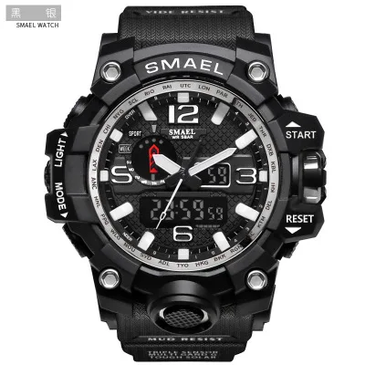 

Men Military Watch 50m Waterproof Wristwatch LED Quartz Clock Sport Watch Male relogio masculino 1545 Sport Watch Men S Shock