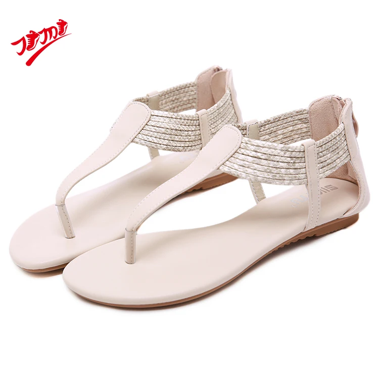 

Jama Supply Ladies Sandals Flat Women Sandals Lady Shoes Flats Casual Shoes, White ,brown, black