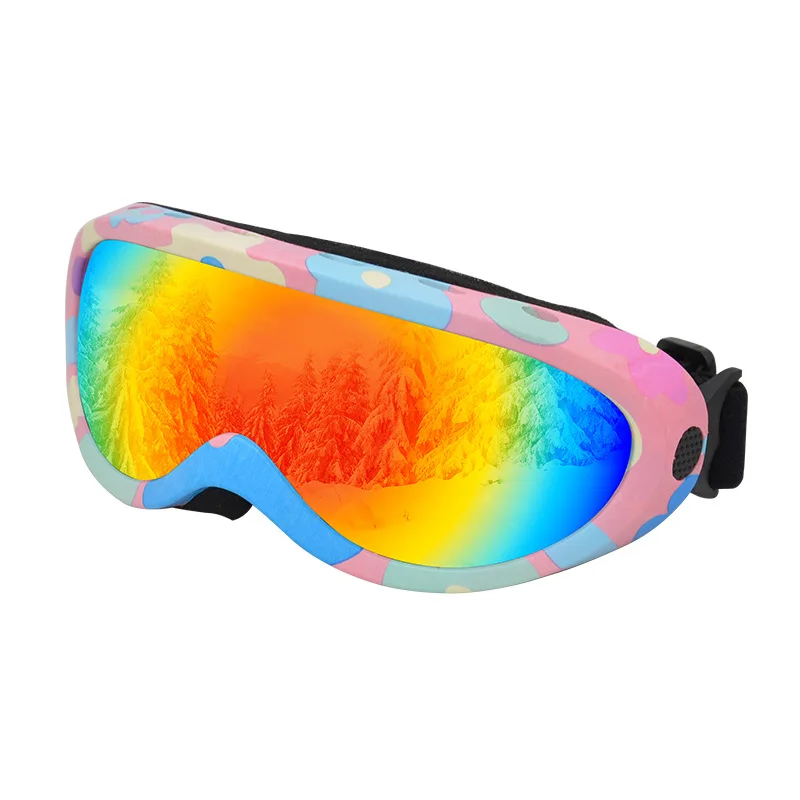 

7033-11 New color single layer bicycle glasses outdoor men's and women's equipment adult children's ski goggles