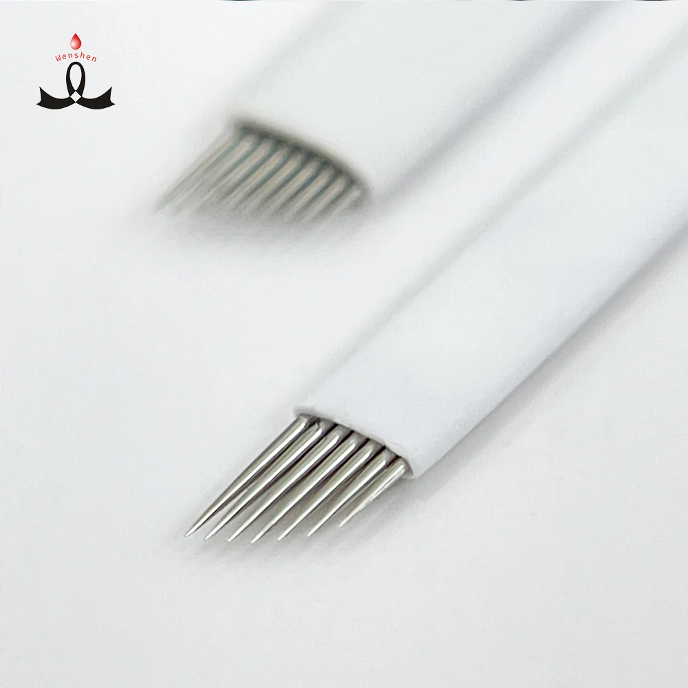 

Wenshen Permanent makeup Microblading Manufacture 7S 0.25MM microblading needles micro blades microblading needle