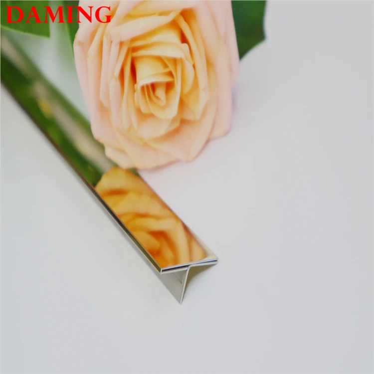 
304 stainless steel decoration profiles rose gold t channel metal strip for tiles 
