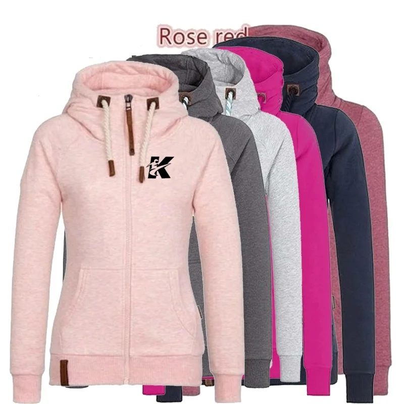 

custom Brand Plus Size Women's Fashion Long-sleeved Hooded Sweater Coat Casual Cardigan S-5XL custom jacket