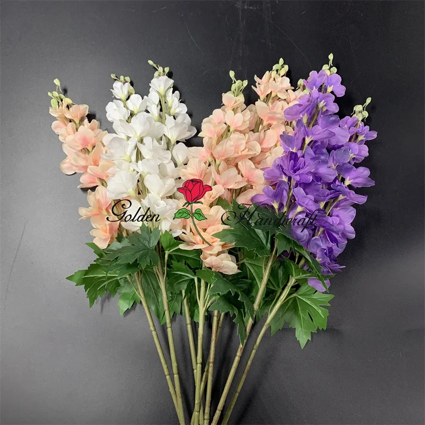 

QSLH Ti290 latex 80cm large delphinium artificial flower real touch delphinium artificial for wedding decor