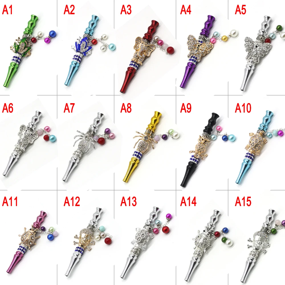 

Portable Hookah Tips Shisha Pipe Bling Smoking Filter Accessories Blunt Holders, 15 colors