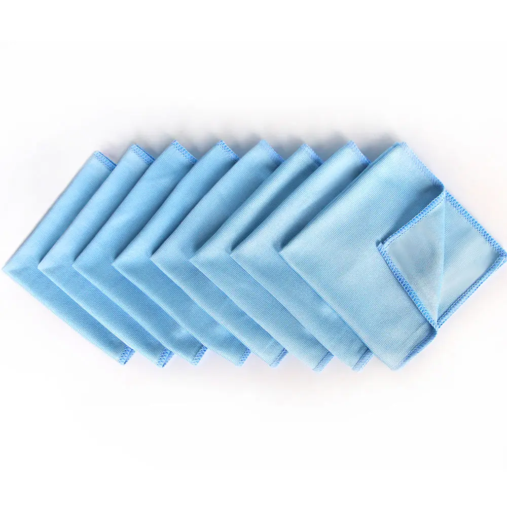 

direct factory price glass cleaning cloth lint free shiny window cleaning towel microfiber 40cm*40cm, Blue,brown,purple and customized color