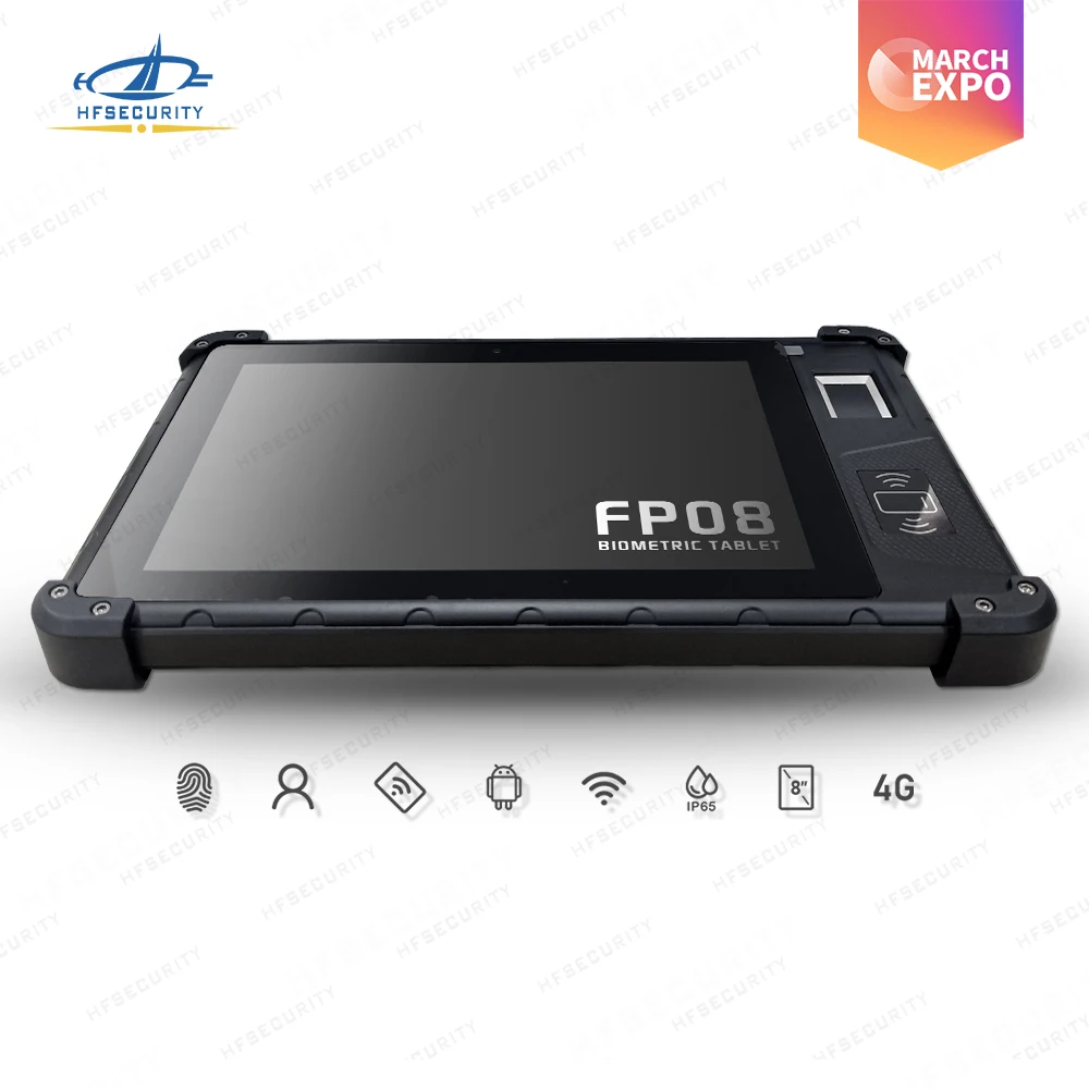 

HFSecurity FP08 the Best Sales Free SDK 8 Inch Touch Screen GPS Industrial Rugged Tablet for Outdoor Use