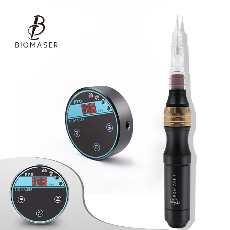

Biomaser P70 Microblading Machine Kit Digital Tattoo Machine Strong Motor for Eyebrow Lip Permanent Makeup With Cartridge Needle