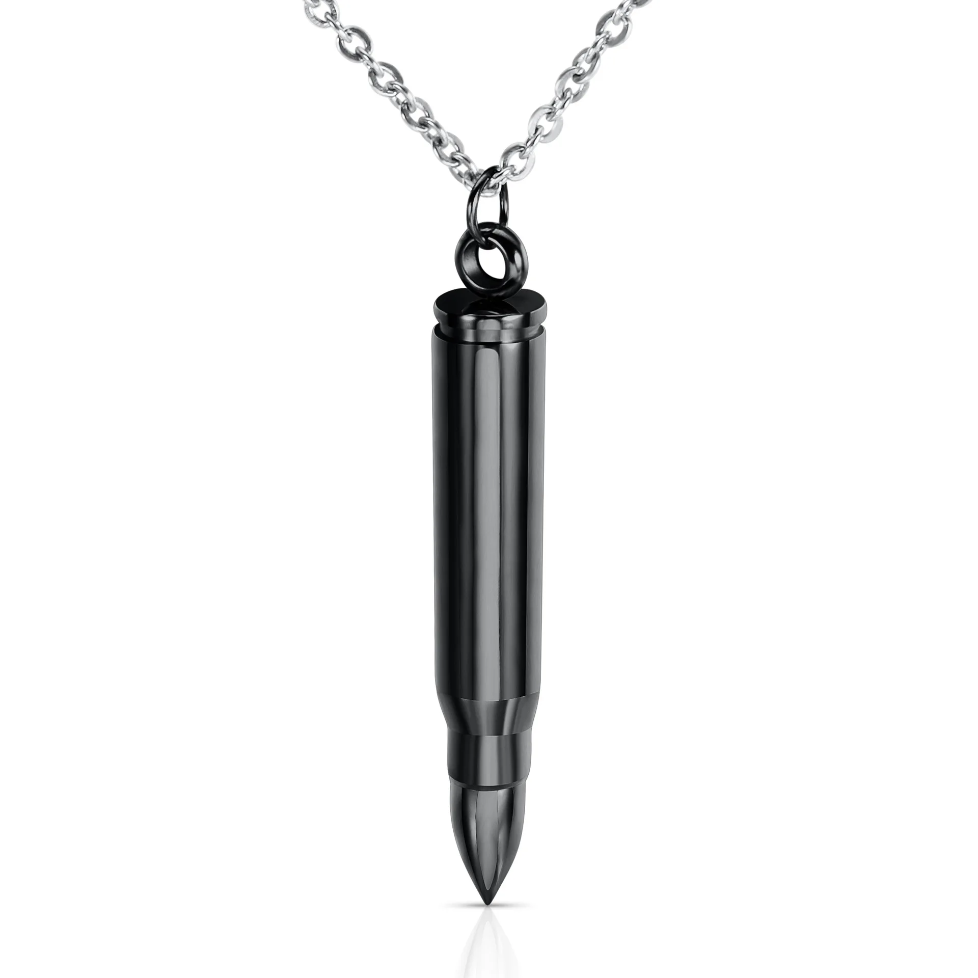 

Aliexpress Bullet Titanium Steel Pendant Necklace Men's Bullet Pendant Stainless Steel Perfume Pendant Logo Lettering, Picture shows