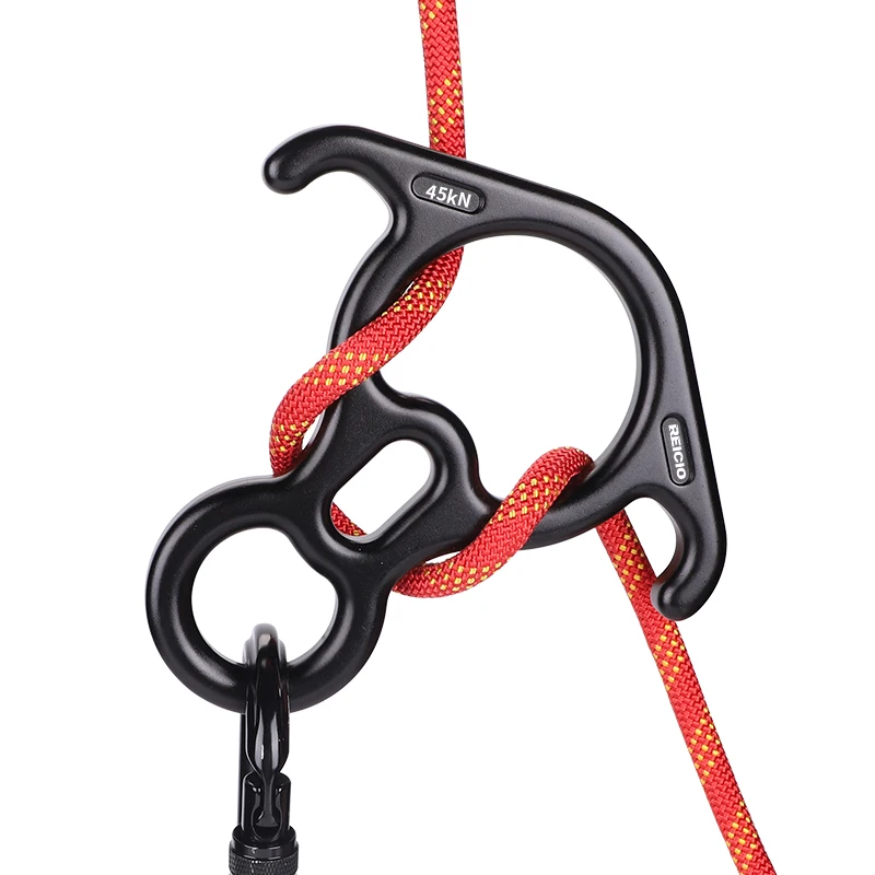 Aluminum Alloy Material 45kN  Belay Device Rescue Figure of 8 Descender