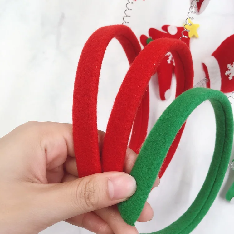 New design soft elastic fleece decoration Christmas Gift snowflake headband for women