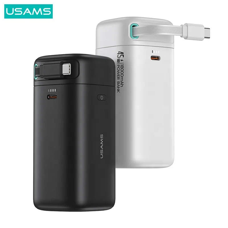 

USAMS 2023 New Design 45w pd wholesale electronics fast charging powerbank quick charge power bank