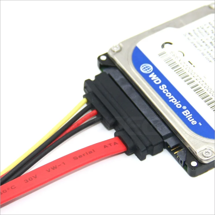 High Transmission Speed Sata 3.0 Cable Straight With Latch To Right
