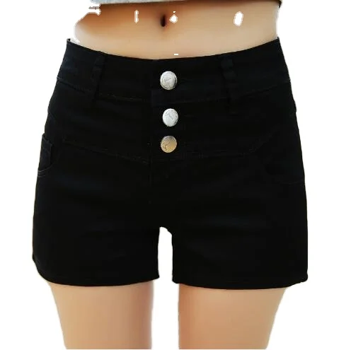 

2020 fashion new single-breasted elastic loose loose thin high-quality washed denim shorts women