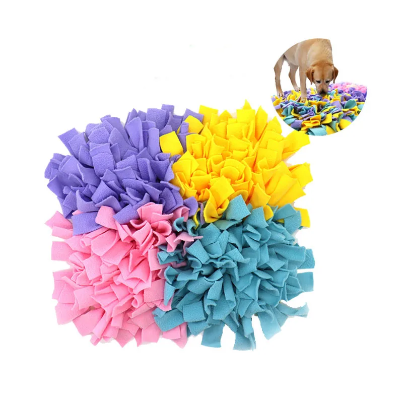 

Pet Dog Sniffing Carpet Spliced Blanket Puppy Nosework Food Feeding Pads Dog Relieve Stress Puzzle Toy Mat for Large Dogs, 11 styles for choice