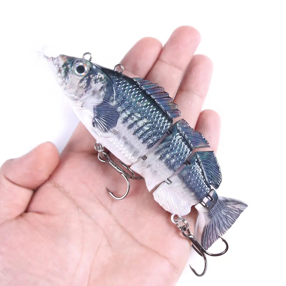 

14cm 53g Wobbler Fishing Lures Auto Electric Lure Bait For 4-Segement Swimbait USB Rechargeable, 4 colours available/unpainted/customized