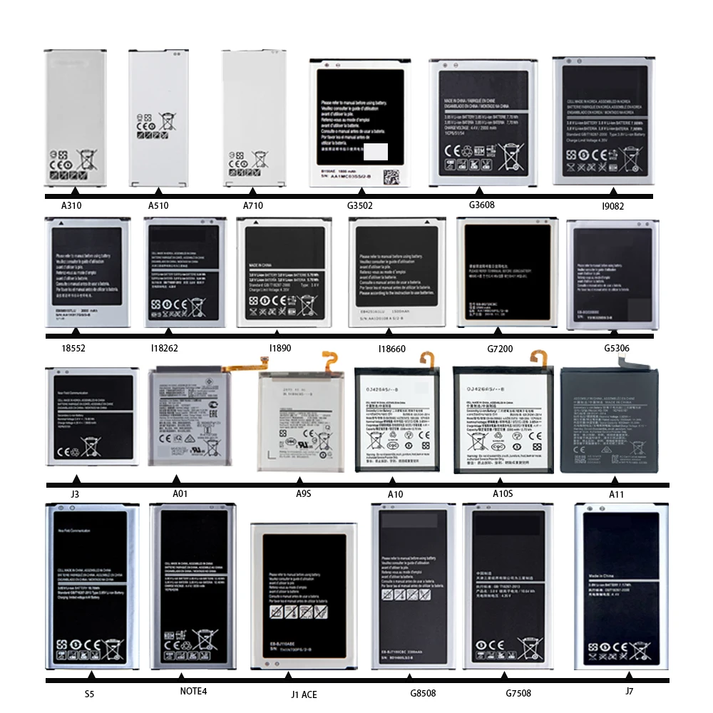 

Rechargeable Battery For Samsung Galaxy A50 S5 S3 S7 S8 S9 Plus Note 4 8 Smart Cell Phones Battery For Samsung Mobile Batteries