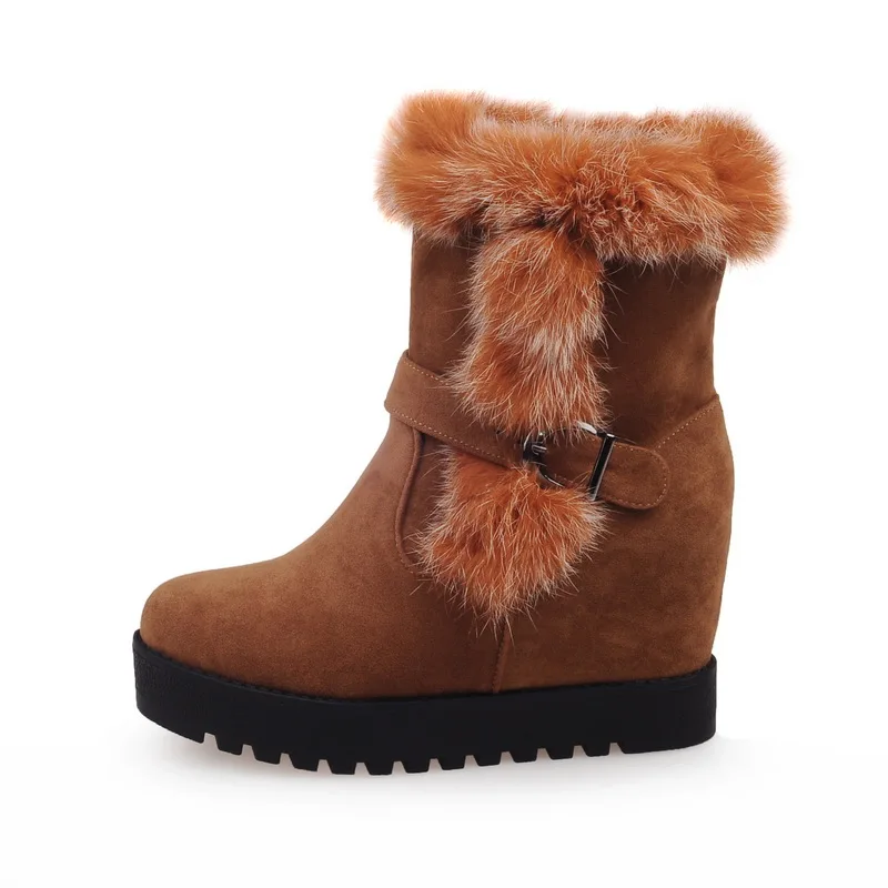 

Winter Round head waterproof platform Cobbled together Ladies'bootis