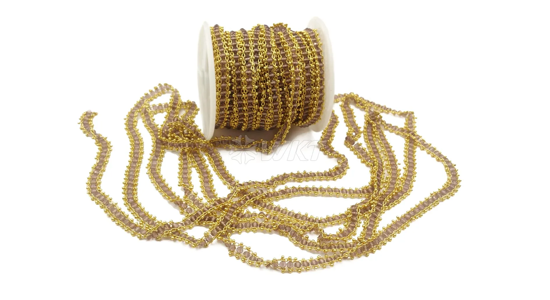 wt-rbc121 新设计珠宝 3毫米棕色水晶珠链念珠链新产品可以 diy 时尚