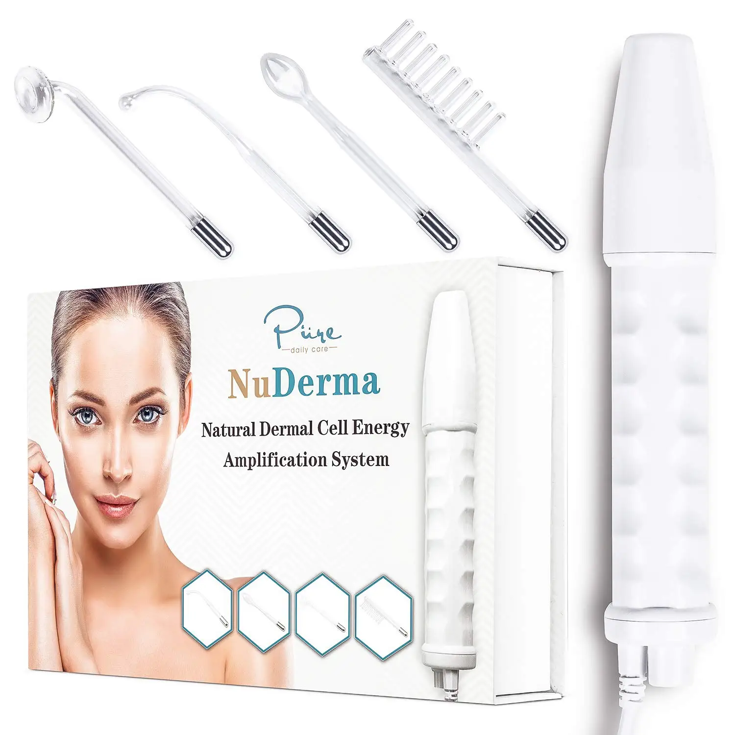 

Household portable 4-In-1Handheld Electric High Frequency Skin Magnetic Therapy Wand Machine