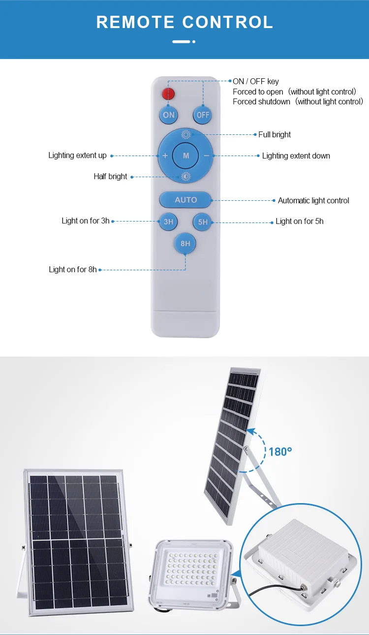 60W 100W 150W White Solar Security Wall Light Outdoor Yard Led Solar Motion Sensor Flood Light