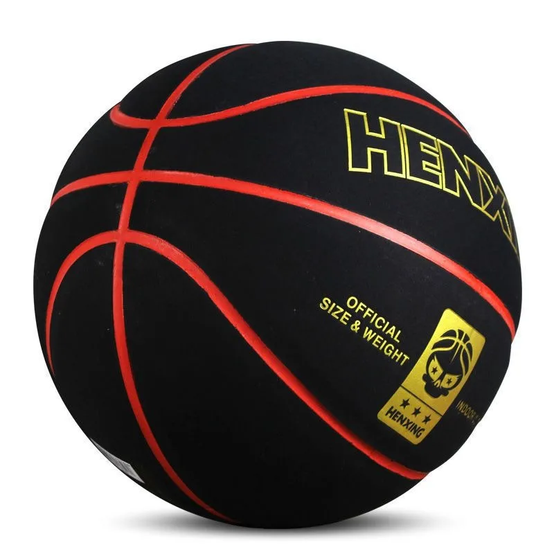 Professional Custom Official Size 7 PU Leather Indoor Outdoor Black Basketball Ball for Racing Ballon De Basket