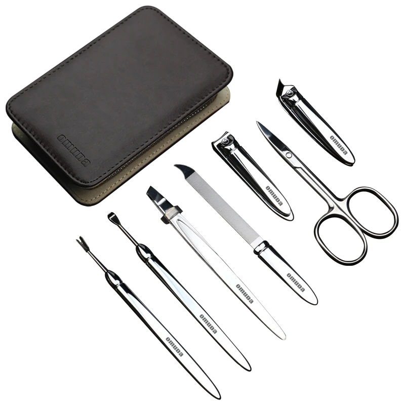 

Professional 7 Pieces Stainless Steel Grooming Manicure Nail Clippers Pedicure Kit Set Nail Tools for Travel or Home