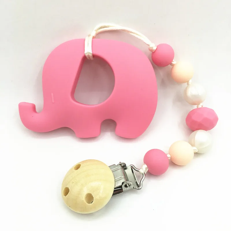 

Personalized Teether Pacifier Holder Customized Silicone Baby Pacifier Clip