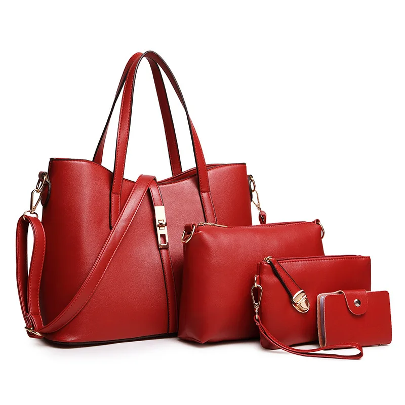 

Fashion ladies bag handbags sets 3 in 1 tote bag for women