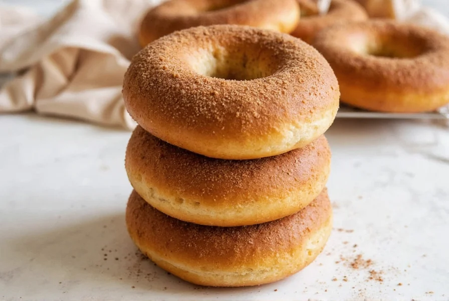 Step-by-step process of making homemade cinnamon swirl bagels showing dough preparation, shaping, boiling, and baking stages