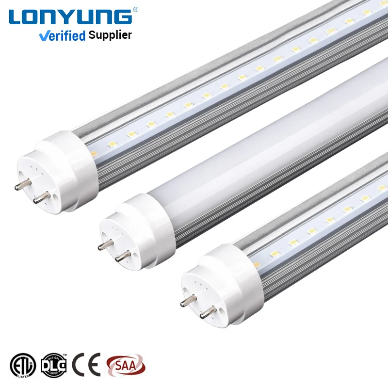 Factory Best Price High Lumens DLC 2700k 4ft 1200mm 18w 44w Replacement Fluorescent 1.5m t8 led tube Light Batten