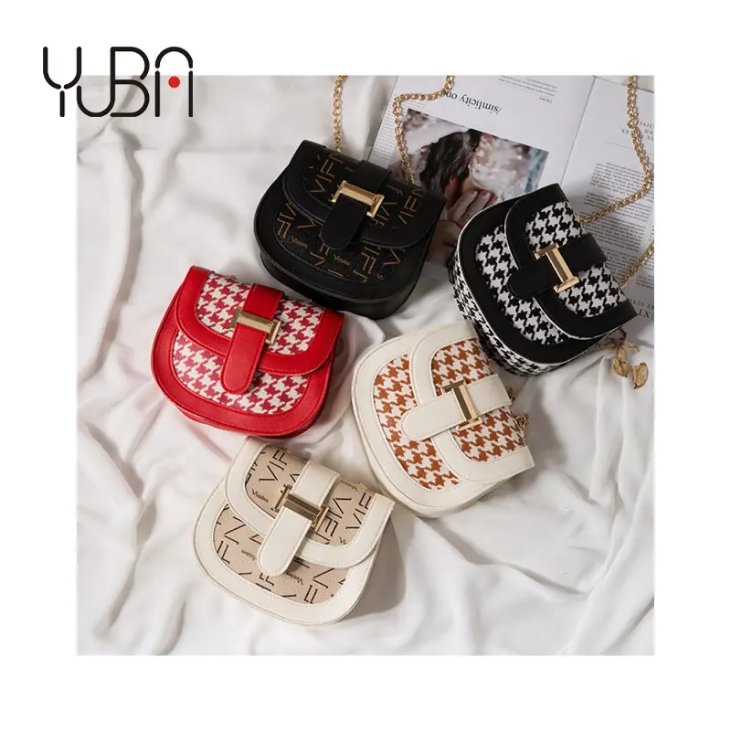 

Custom Logo saddle bag 2021 new digital printed women's handbags bag buckle chain leisure mobile phone purse, Customizable