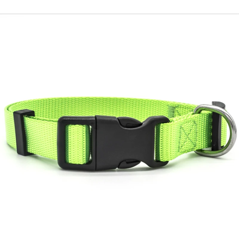 

Basic Colorful Adjustable Dog Collar with Safety Quick Release Buckle, More colors for option