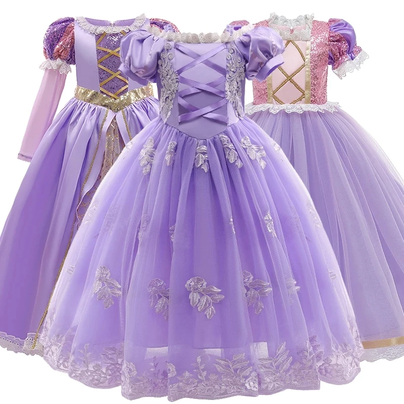 

MQATZ Girls Sophia Rapunzel Princess Dress Kids Halloween Sofiya Cosplay Costume Christmas Fancy Dresses Set