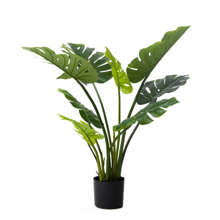 

Manufacturer Hot Selling Artificial Monstera Leaf Plant High Quality Polyurethane Monstera Bonsai Artificial plant