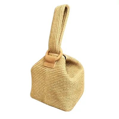 

2020 new man-made straw made Bucket Beach Bag Countryside fashion wear, Picture color, can be customized