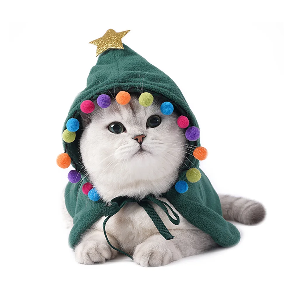 

Christmas Halloween Transformation Funny Cat Clothes Cloak Pet Christmas Cloak, Customized color