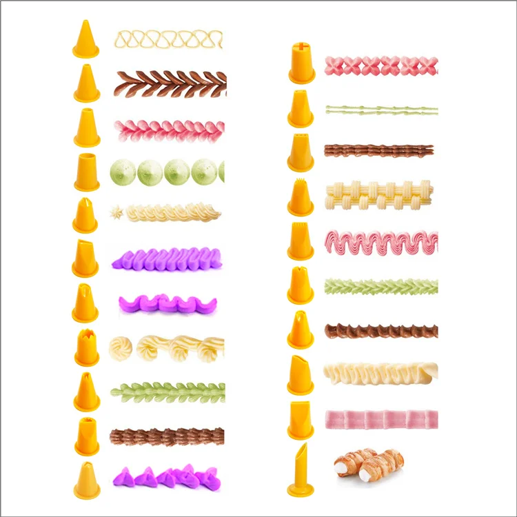 Cake Decoration Items Kit Plastic Piping Nozzles Adapter Pastry Bags