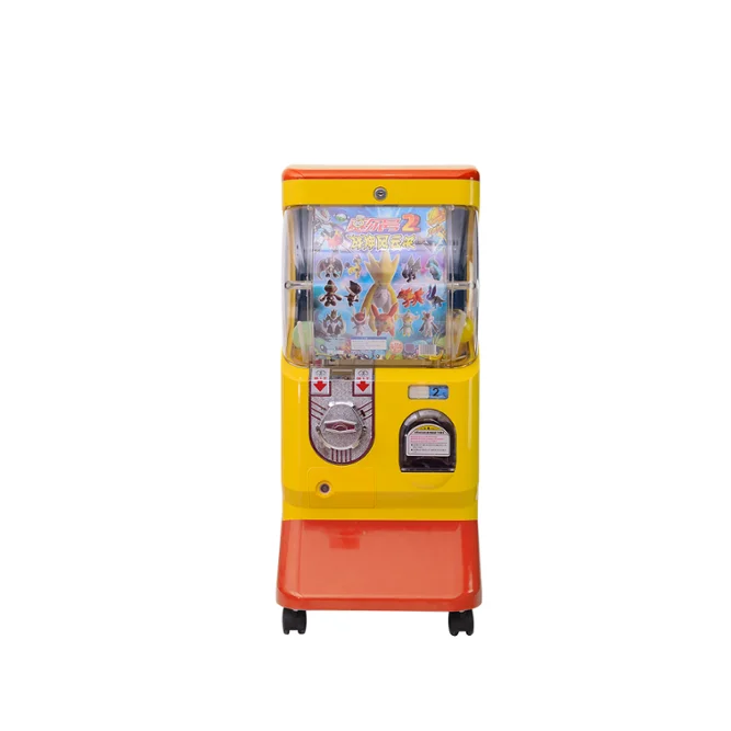 

Coin And Token Operated Gumball Toy Vending Machine Gacha Toys Machine one layer ready to ship, Yellow, black,red,pink, white, blue (customized)