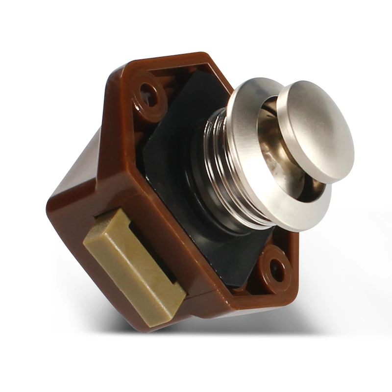 

High Quality Brown Color Cut-out Size 20MM 20 pcs /box RV Parts Push Lock Caravan